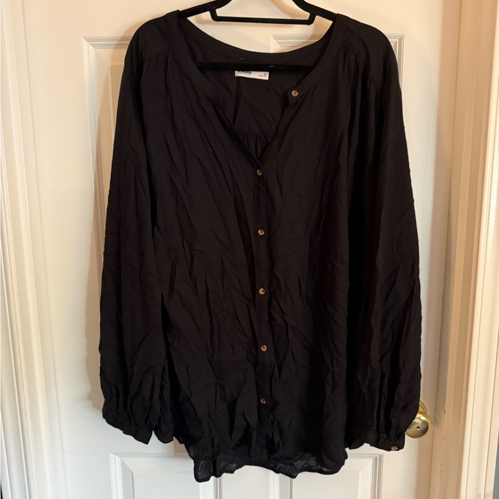 Sonoma Dark Button Down Blouse